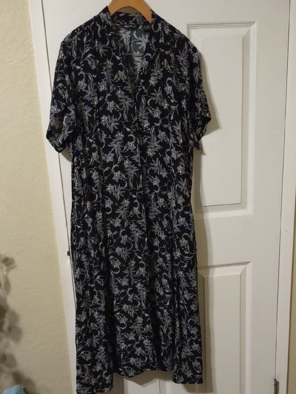 Eddie Bauer Black Floral Maxi Dress